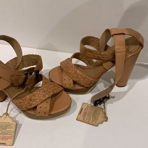 Diesel | Shoes | Diesel Leather Platform Wedge Nude Heel Braided Woven